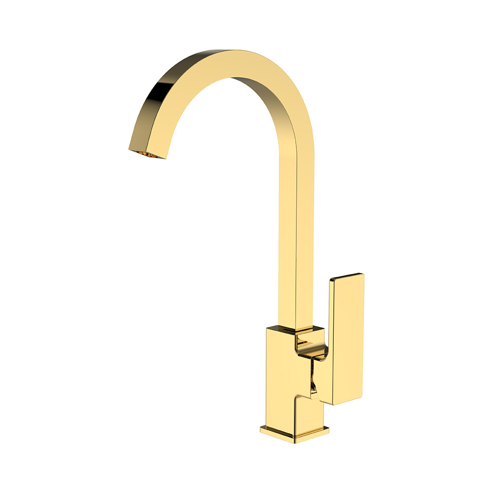 Mixer de cozinha de alavanca única - ouro escovado
