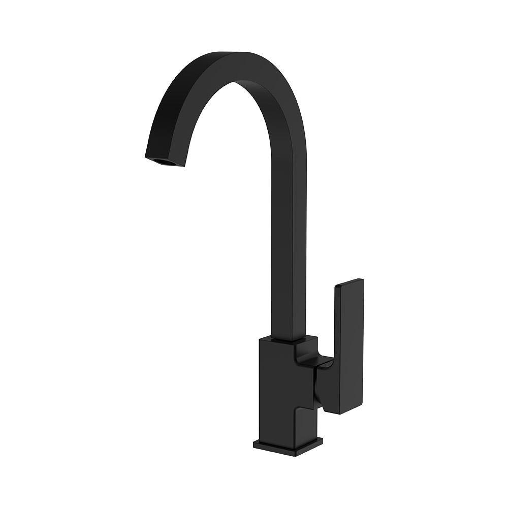 Mixer de cozinha de alavanca única - Elec. Preto