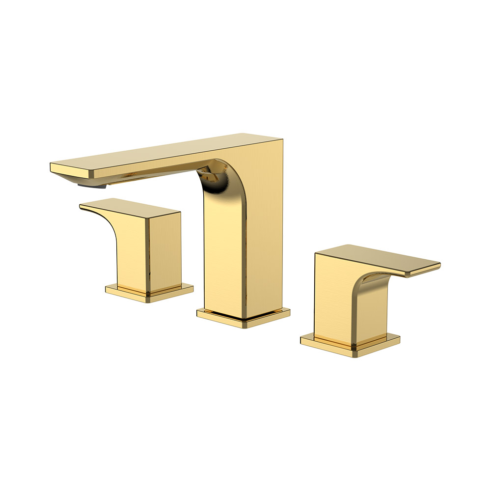 Mixer de lavanderia de alavanca dupla - ouro escovado