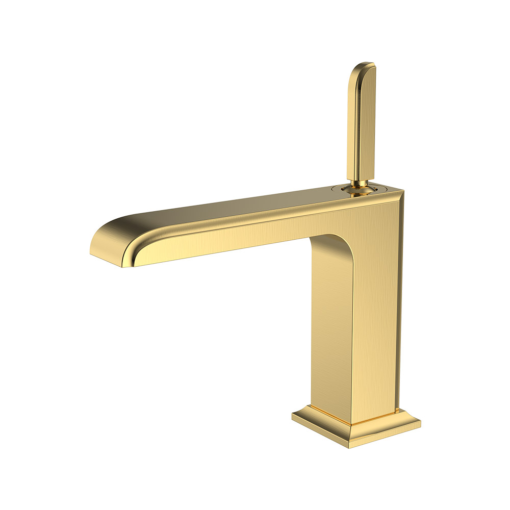 Einhebel Waschbecken Mixer- gebürstetes Gold