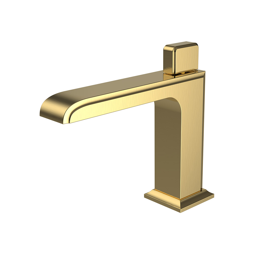 Mixer de lavanderia de alavanca única (roda de mão) - ouro escovado