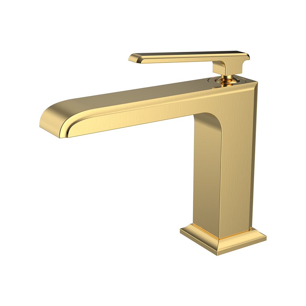 Mixer de lavanderia de alavanca única - ouro escovado