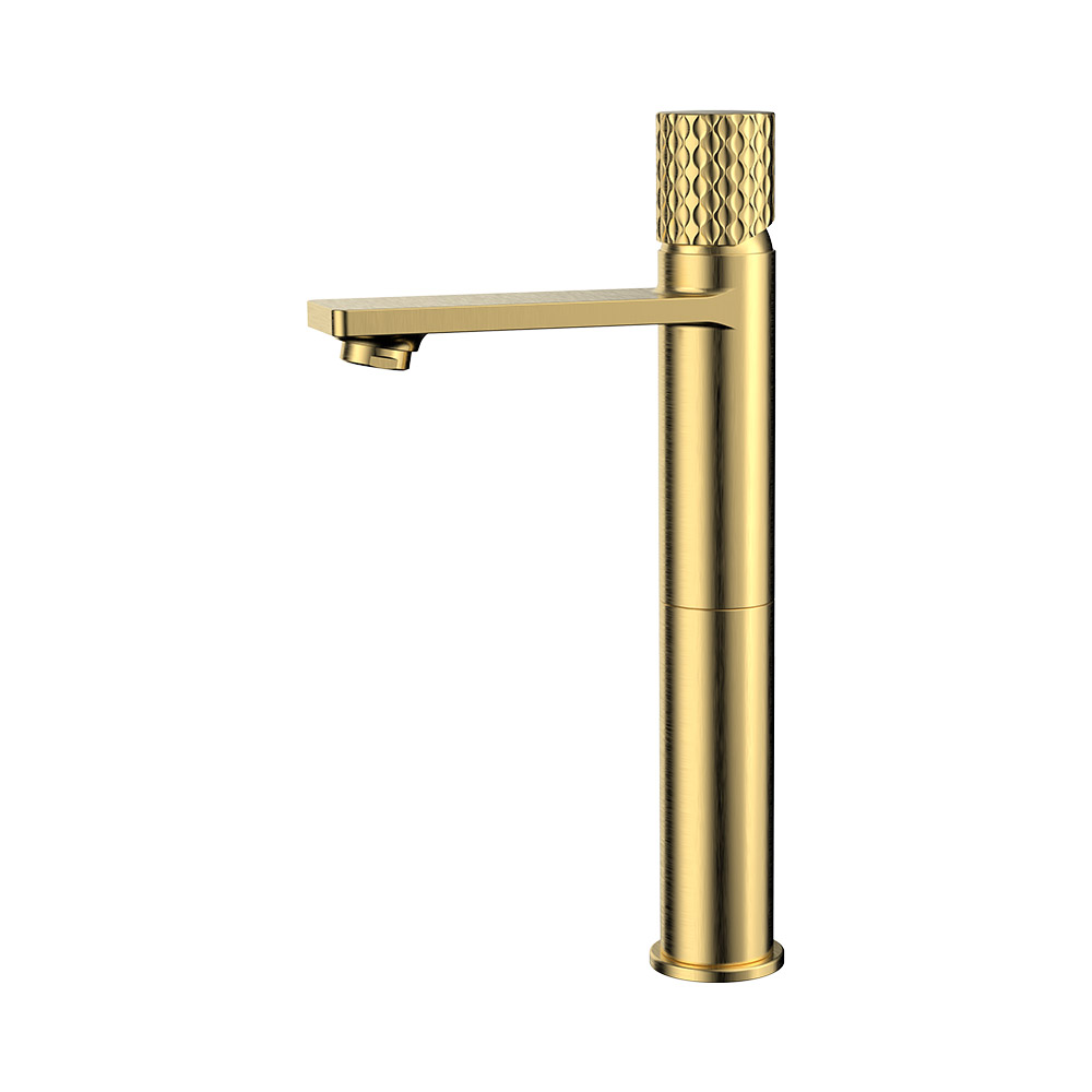 Mixer de lavanderia de alta alavanca única - ouro escovado