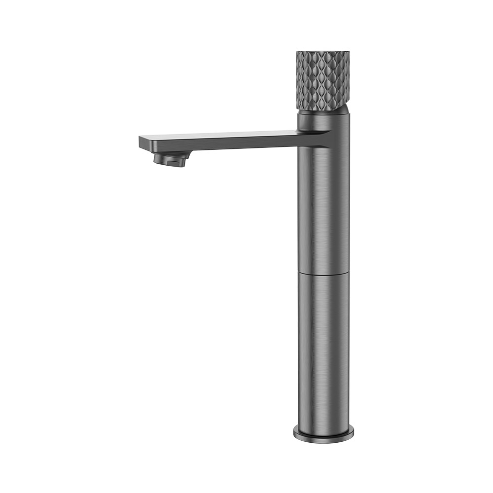 Mixer de lavanderia de alta alavanca única - pistola cinza
