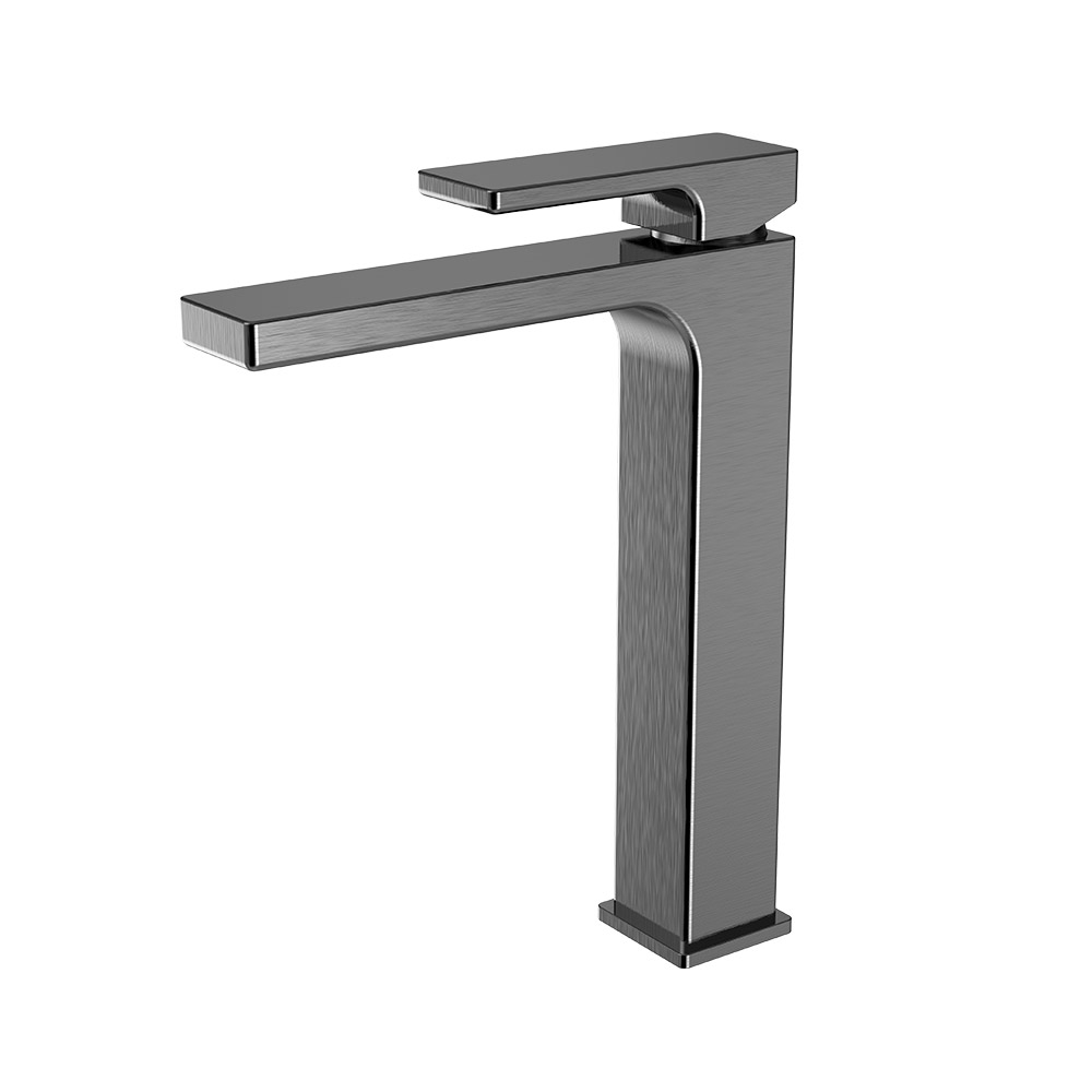 Einhebel hoher Waschbecken Mixer- Pistole Grau
