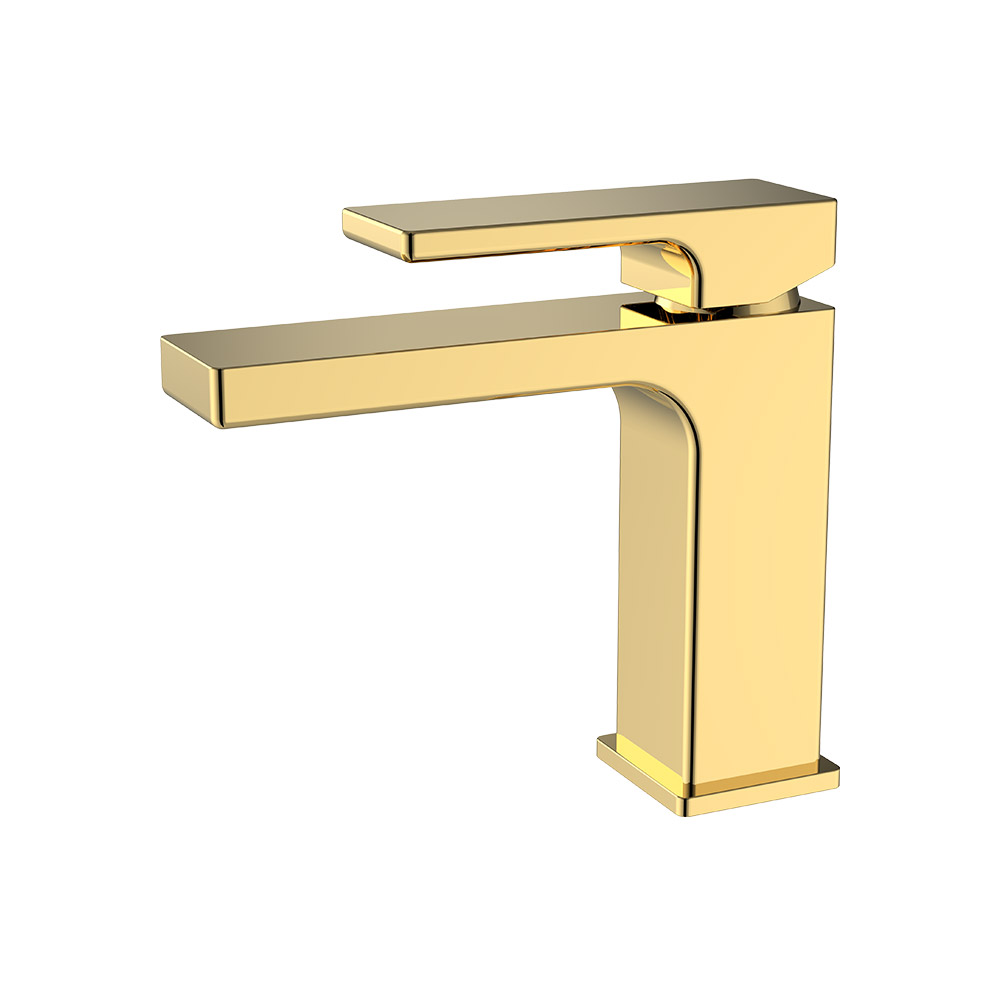 Einhebel Waschbecken Mixer- gebürstetes Gold