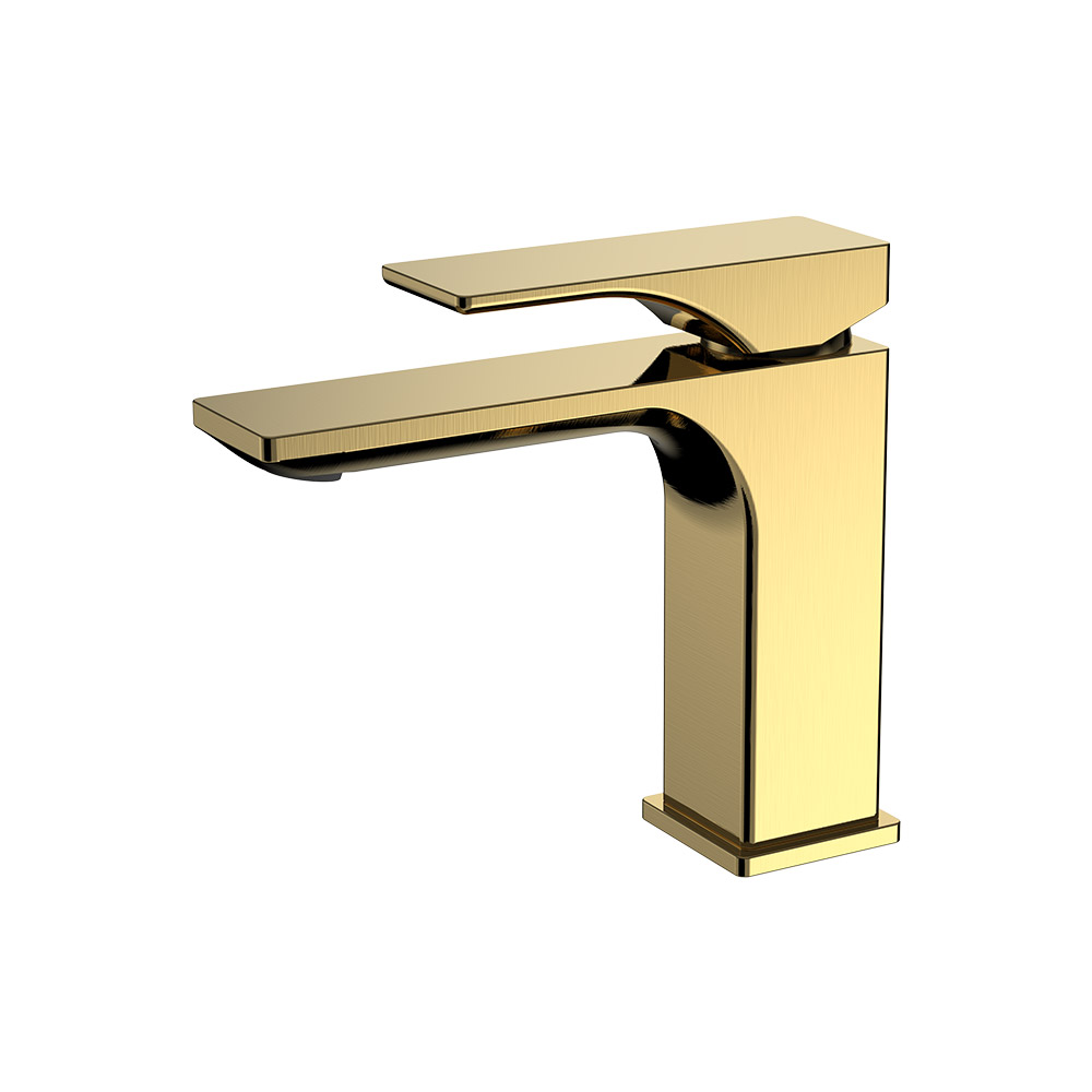 Einhebel Waschbecken Mixer- gebürstetes Gold