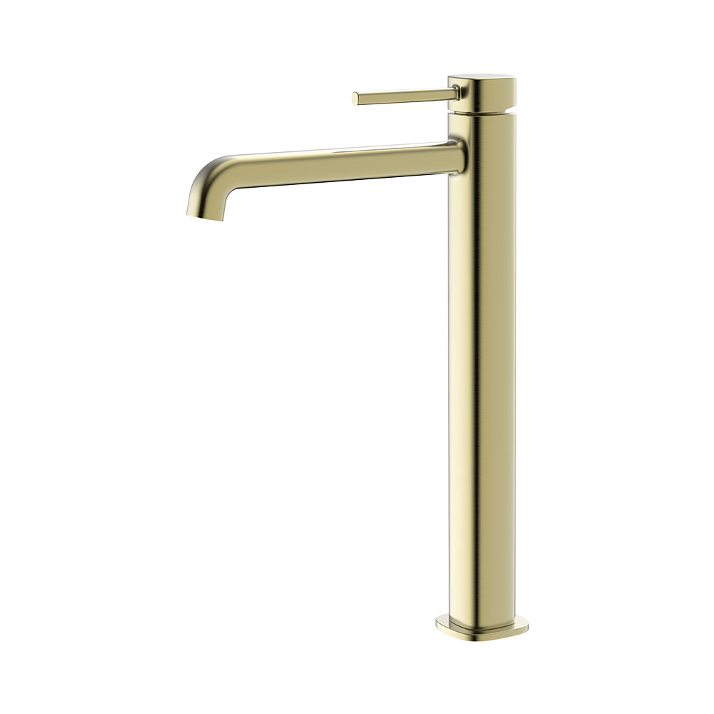 Mixer de lavanderia de alta alavanca única - ouro escovado