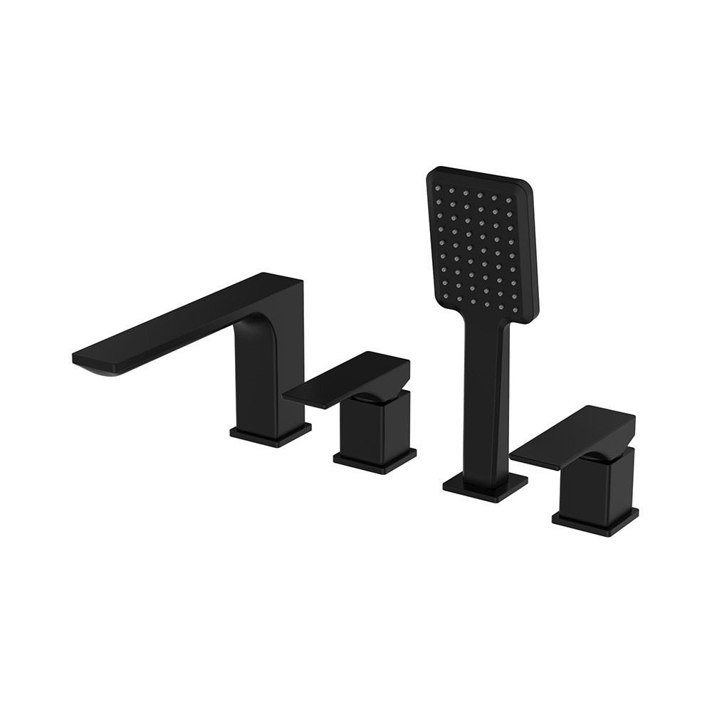 Mixer de banho-chuveiro de alavanca dupla- Elec. Preto
