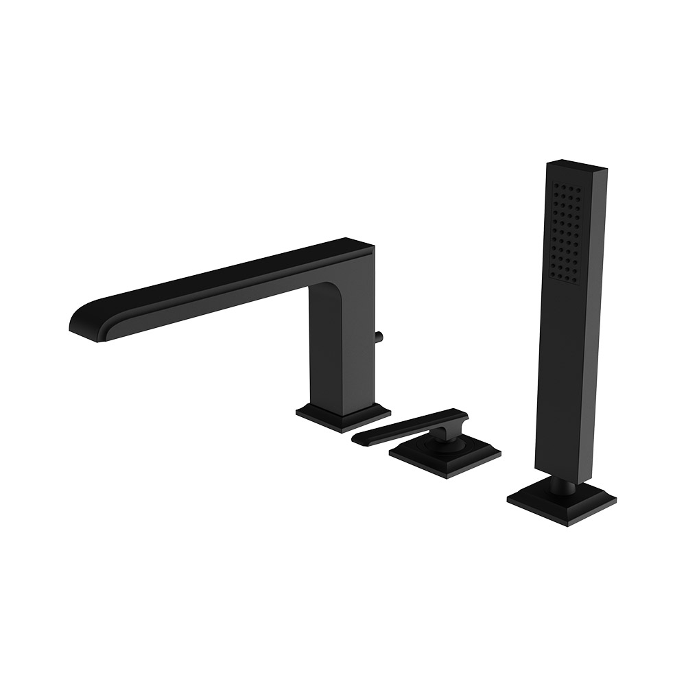 Mixer de banho-chuveiro de alavanca única- Elec. Preto