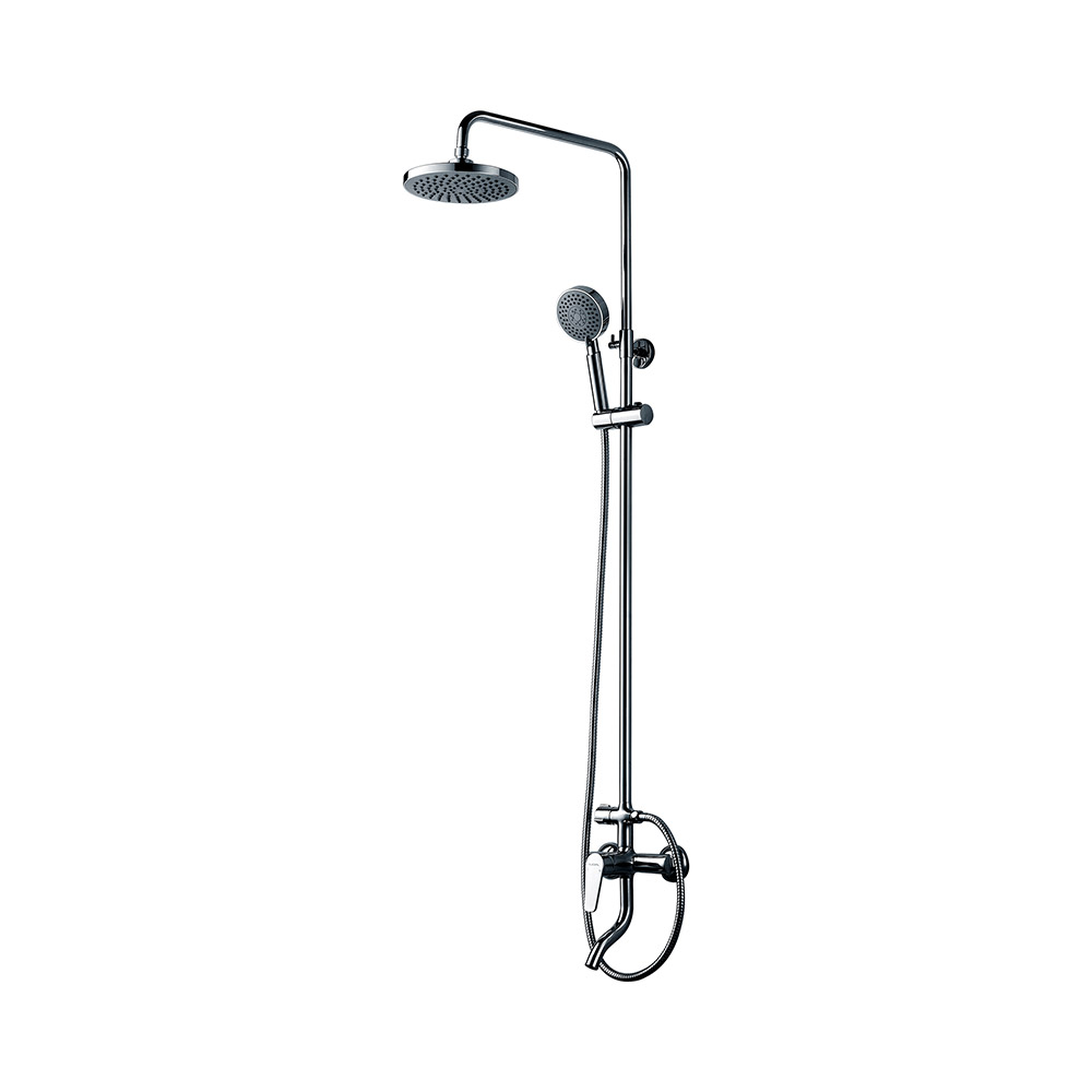 Conjunto de columna de ducha de palanca única - cromo