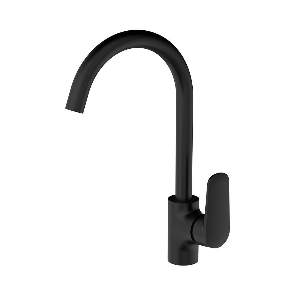 Mixer de cozinha de alavanca única - Elec. Preto