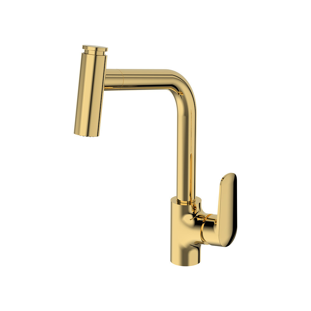 Pull-Out Kitchen Mixer- Escovado Ouro