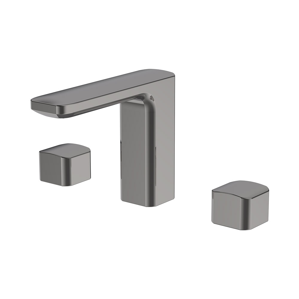 Mixer de bacia de alavanca dupla - pistola cinza
