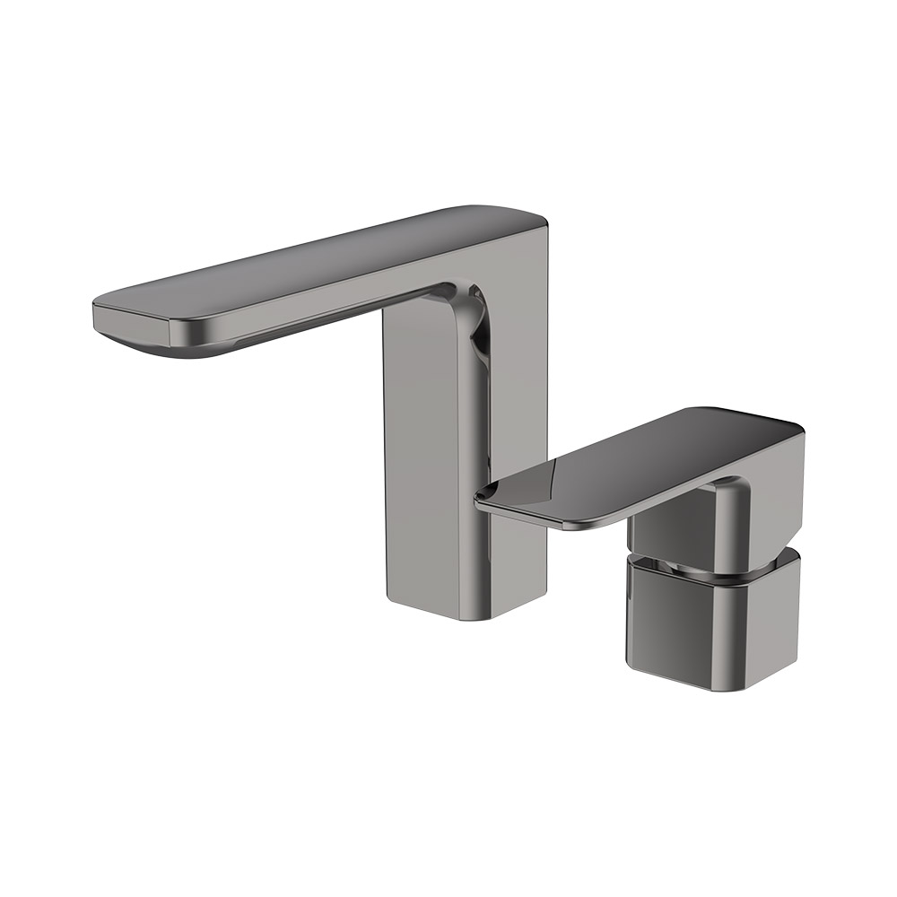 Mixer de bacia de dois buracos - pistola cinza