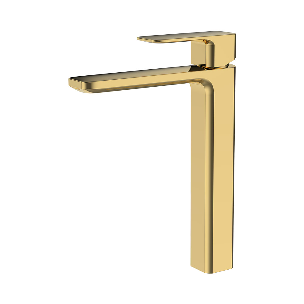 Mixer de bacia alta - ouro escovado