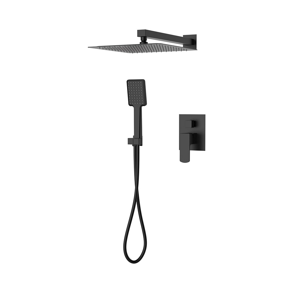 Mezclador de ducha oculto de dos salidas- Elec. Negro