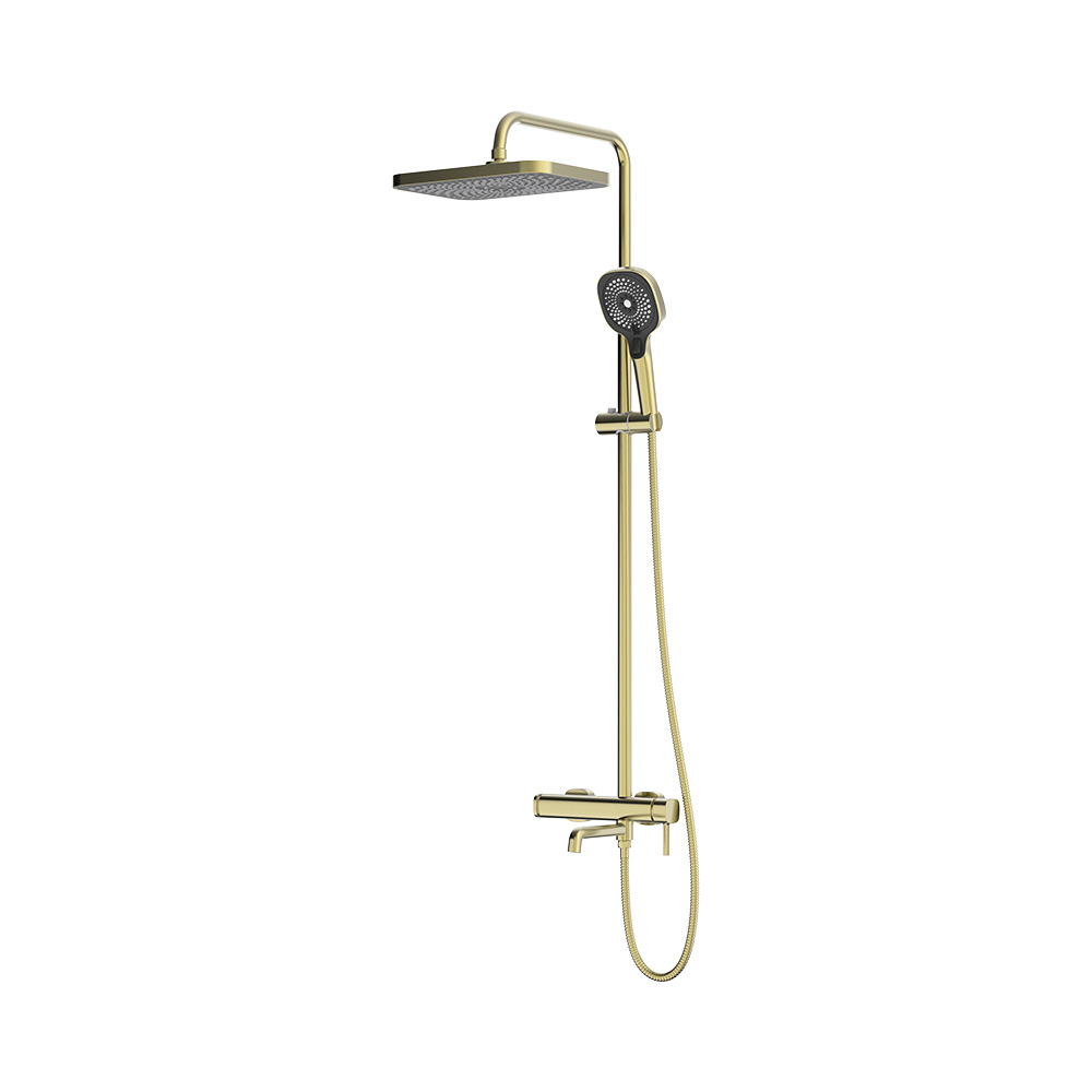 Set de columna de ducha- Oro cepillado