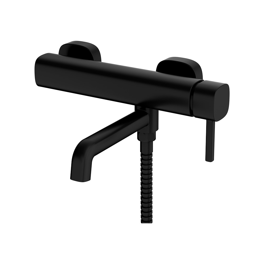 Mixer de banho-chuveiro de alavanca única- Elec. Preto