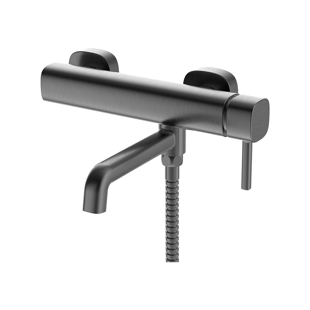 Mixer de banho-chuveiro de alavanca única - pistola cinza