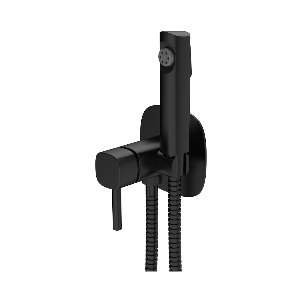 Mezclador de bidet oculto de palanca única- Elec. Negro