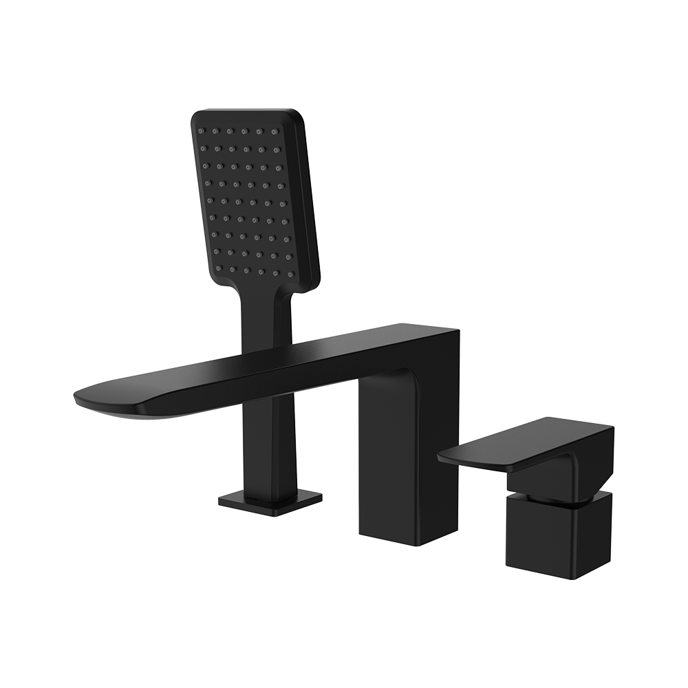 Misturador de banho de três buracos - Elec. Preto