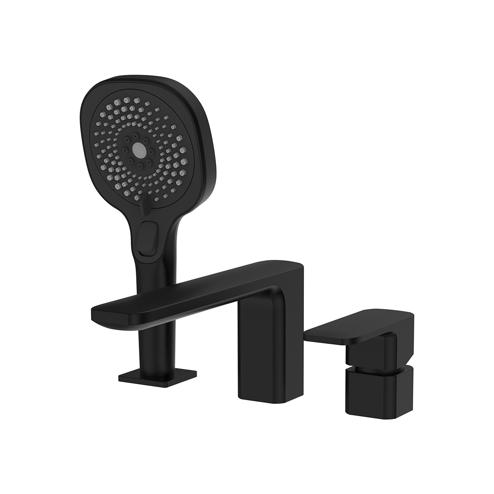 Misturador de banho de três buracos - Elec. Preto