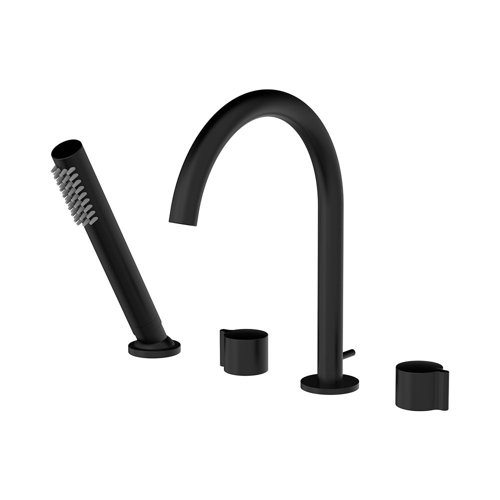 Misturador de banho de quatro buracos - Elec. Preto
