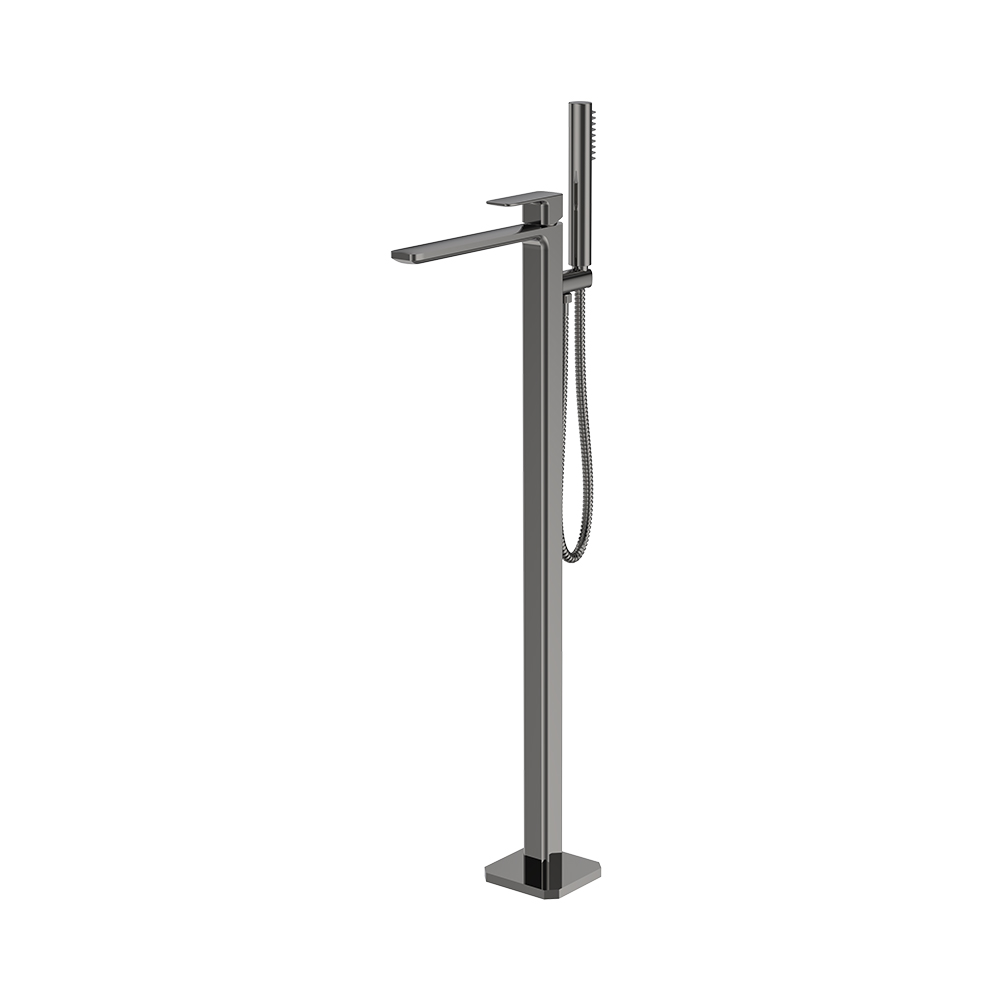 Piso de pé banheiro misturador-pistola cinza