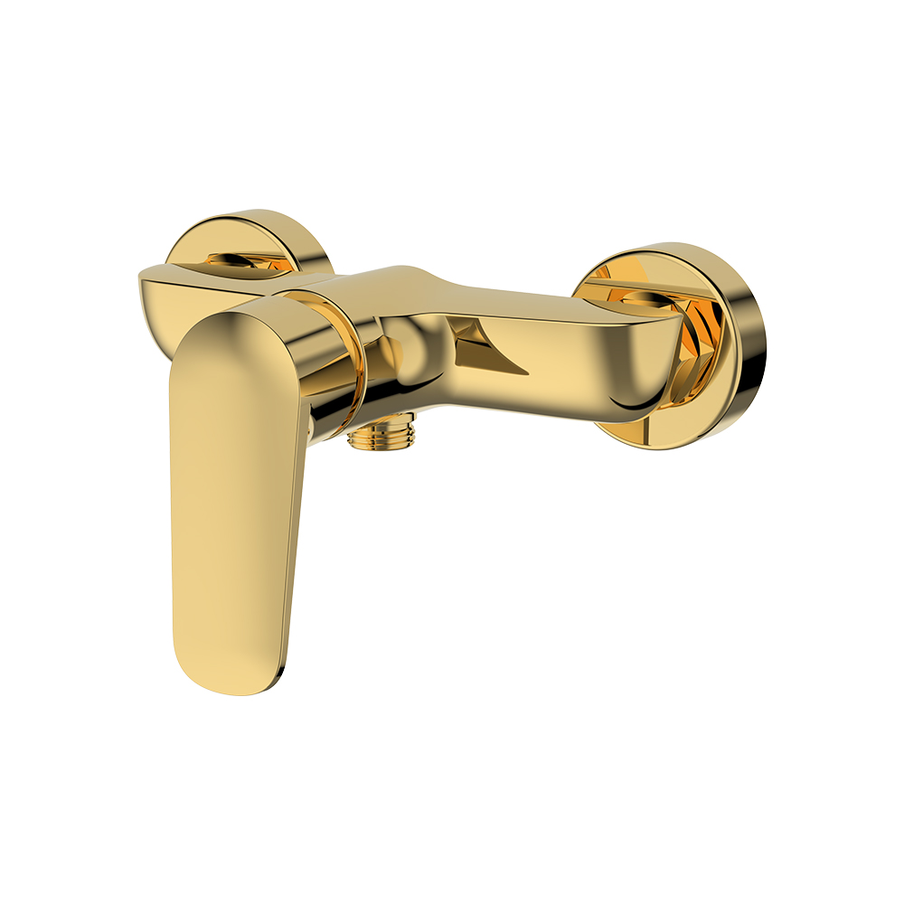 Mixer de chuveiro de alavanca única - ouro escovado