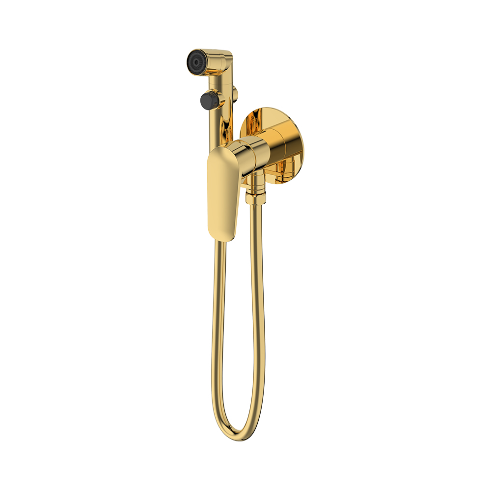 Bidet misturador com spray-escovado ouro