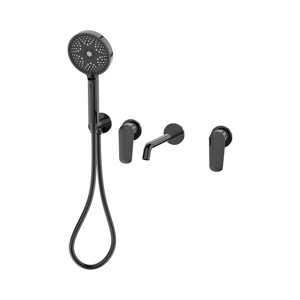 Mezclador de baño-ducha de pared oculta- pistola gris