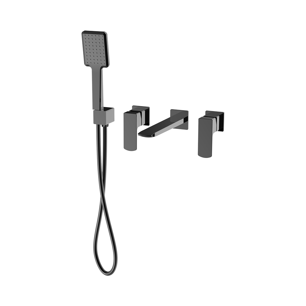 Mezclador de baño-ducha de pared oculta- pistola gris