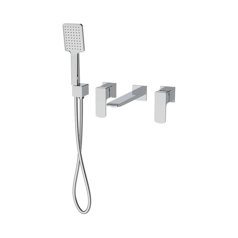 Mezclador de baño-ducha de pared oculta- cromo