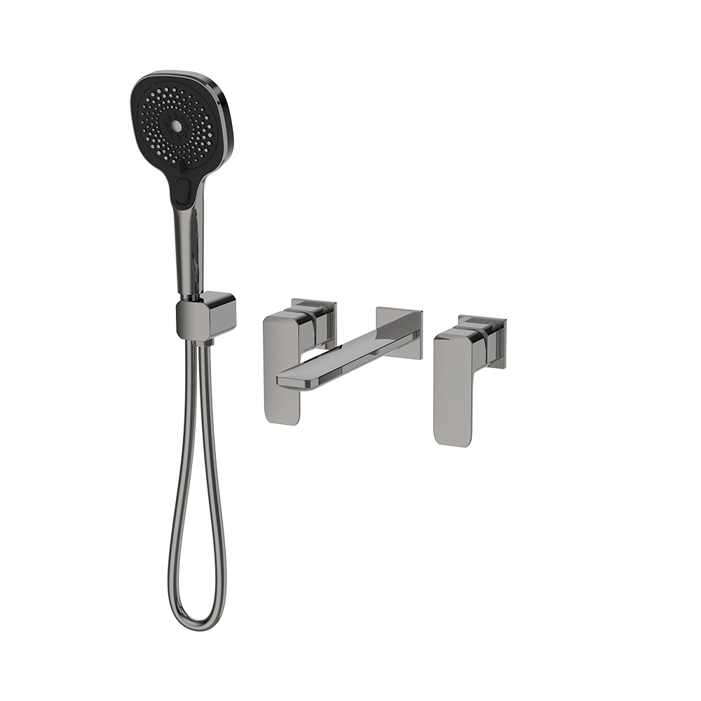 Mezclador de baño-ducha de pared oculta- pistola gris