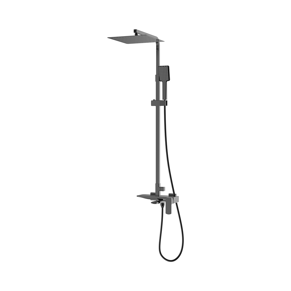 Sistema de chuveiro exposto - Gun Grey