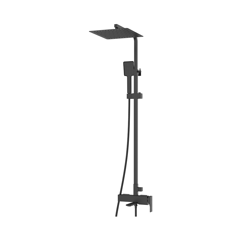 Single Lever Shower Column Set- Elec. Black