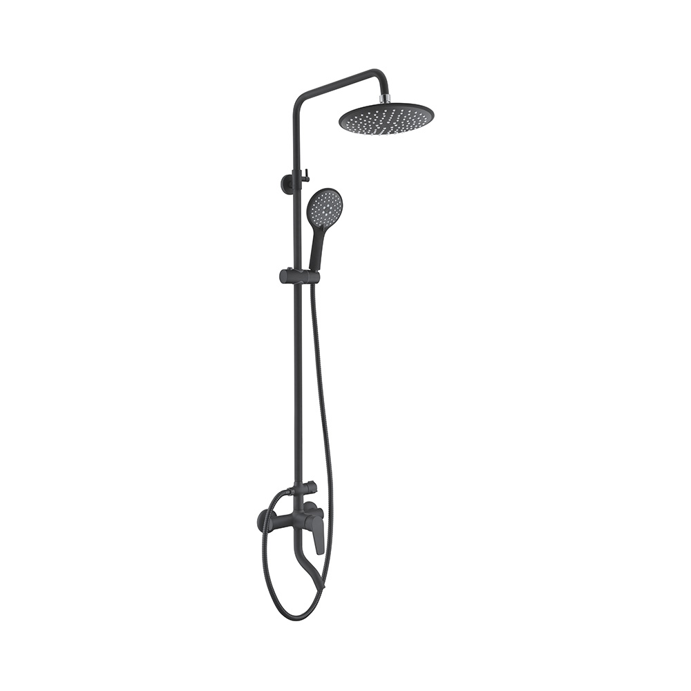 Single Lever Shower Column Set- Matte Black