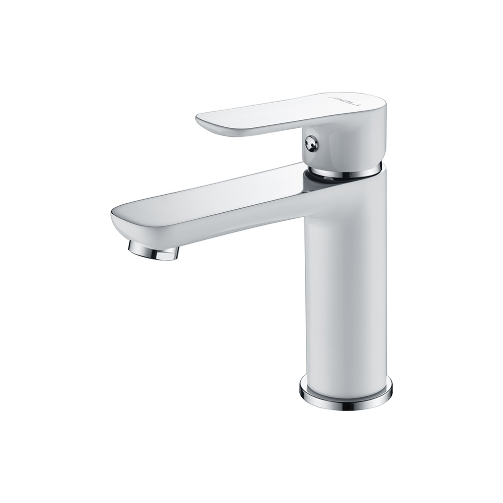 Single Lever Washbasin Mixer- Chrome & White