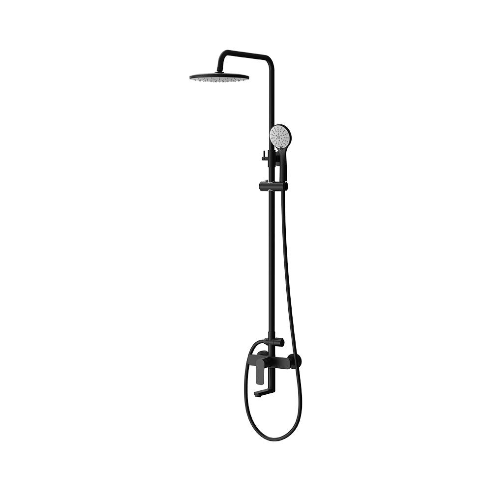 Single Lever Shower Column Set- Elec. Black