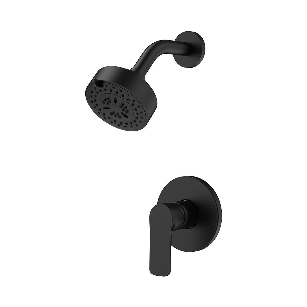 Single Lever Concealed Shower Column Set- Elec. Black