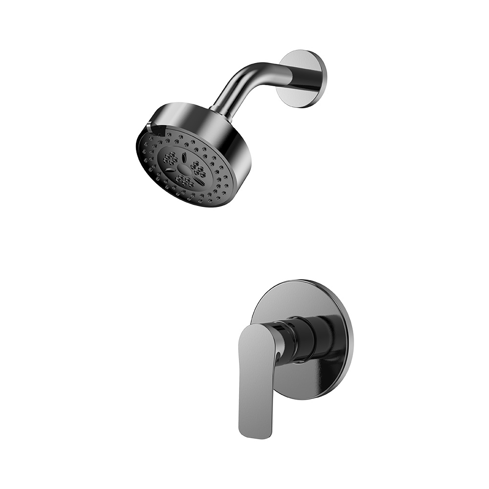 Single Lever Concealed Shower Column Set- Gun Grey