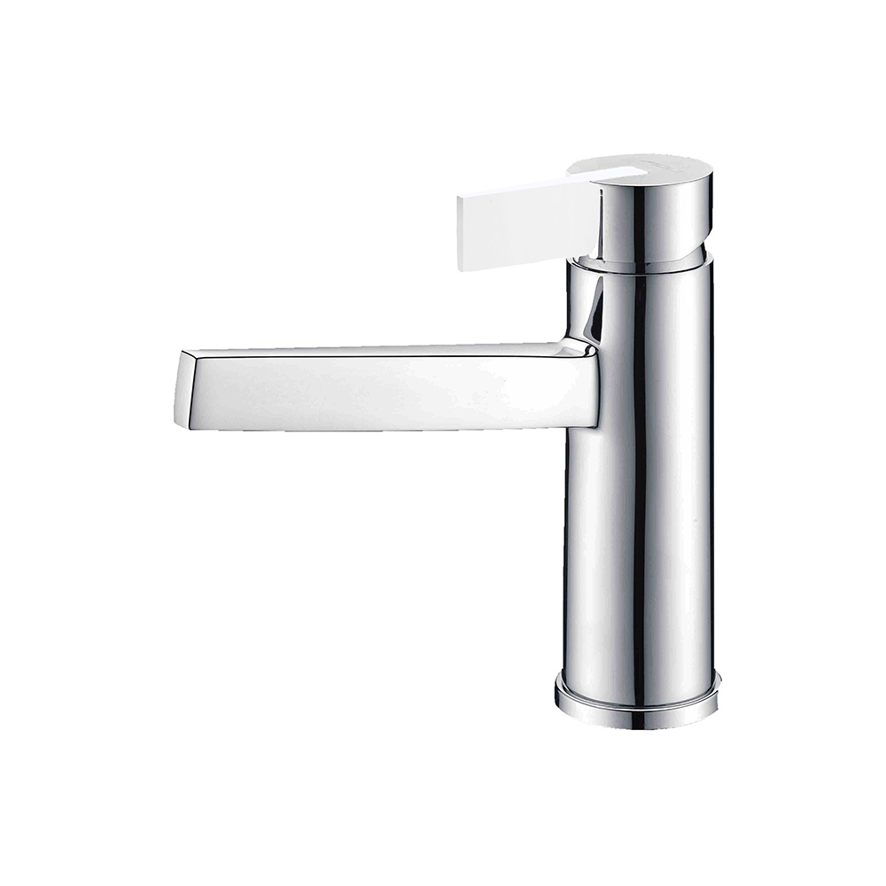 Single Lever Washbasin Mixer- Chrome & White