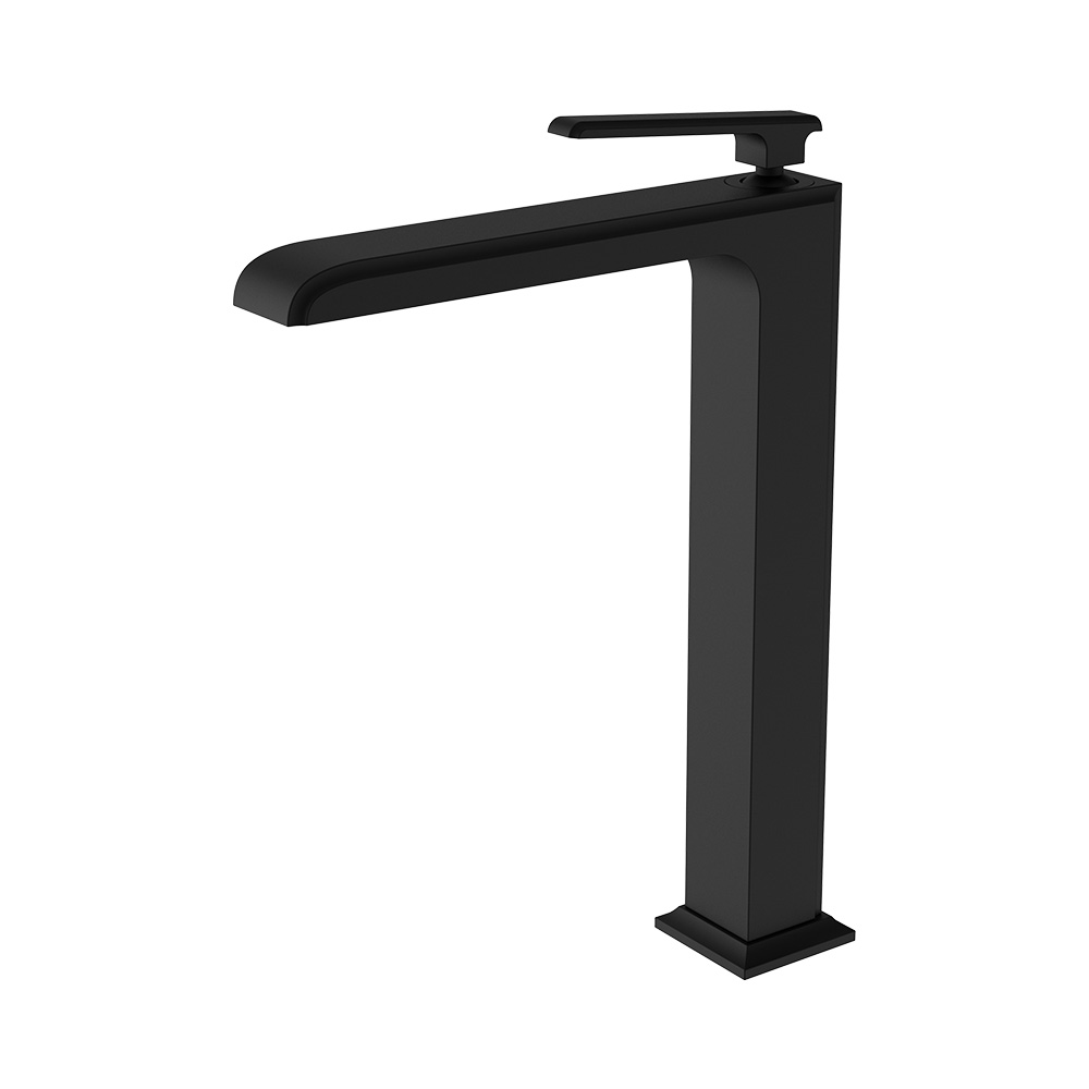 Single Lever Tall Washbasin Mixer- Elec. Black