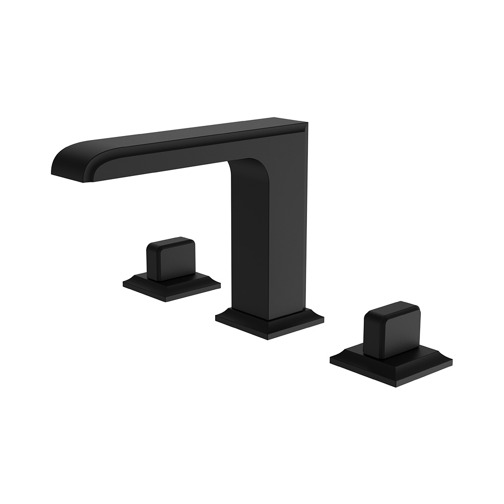 Double Lever Washbasin Mixer- Elec. Black
