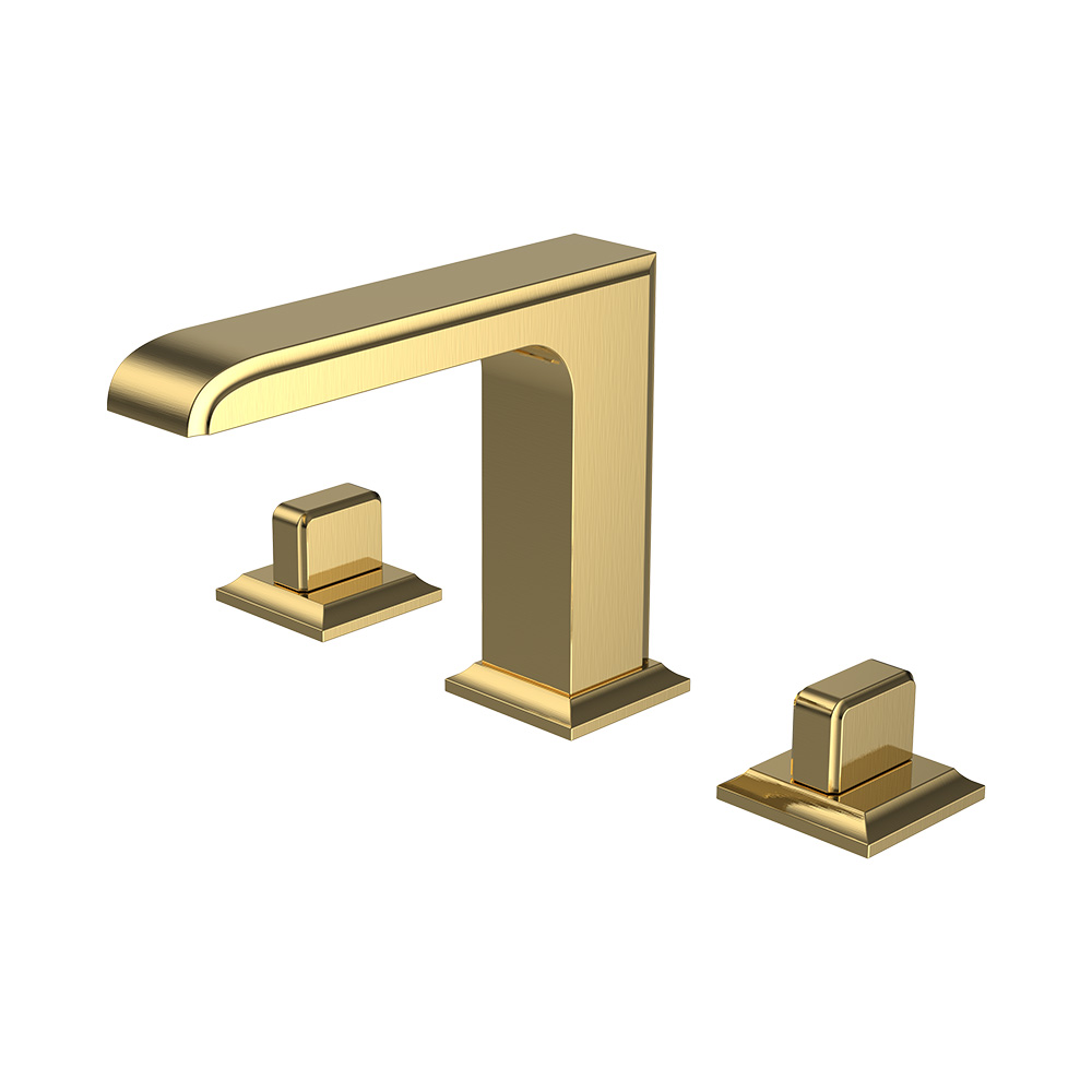 Double Lever Washbasin Mixer- Brushed Gold