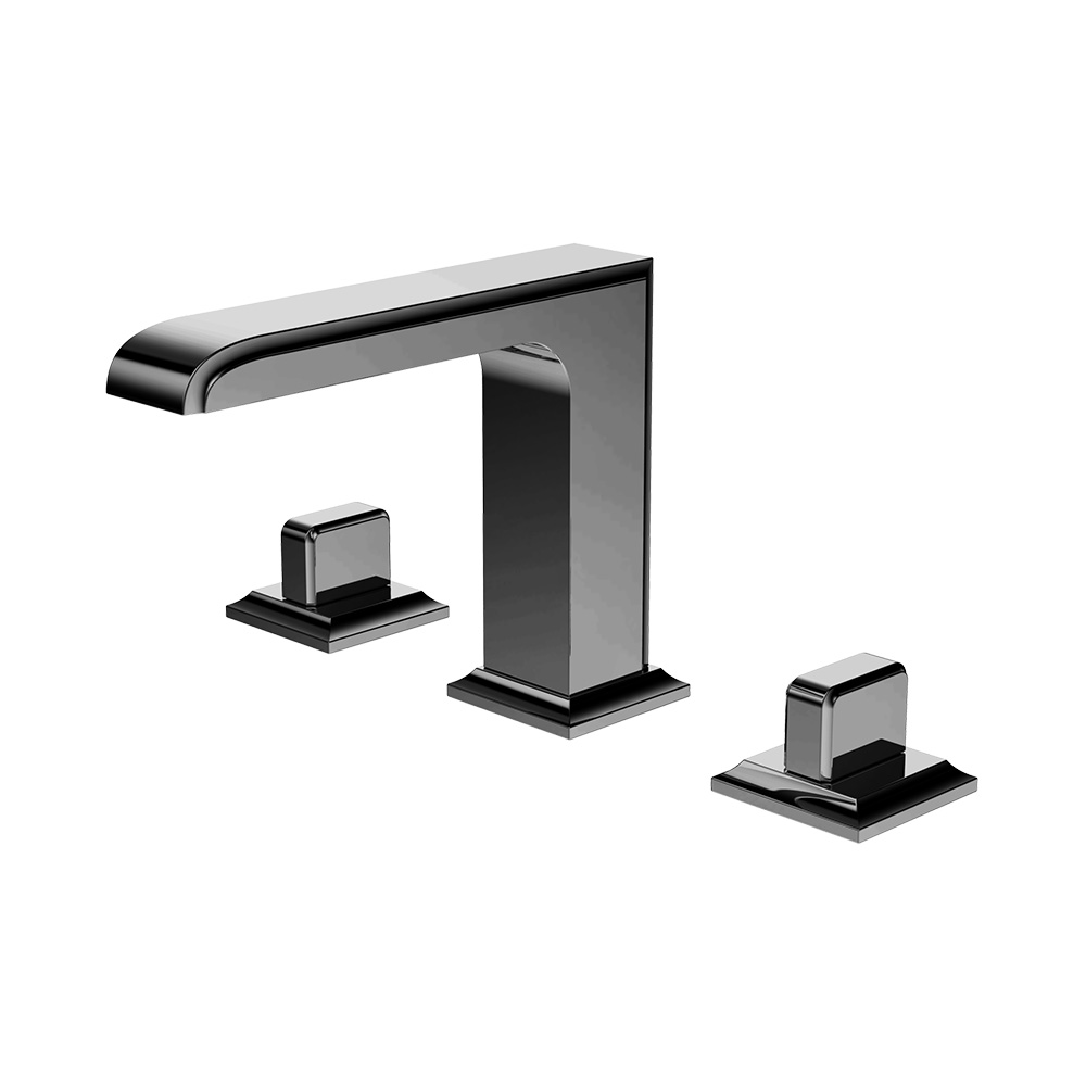 Double Lever Washbasin Mixer- Gun Grey